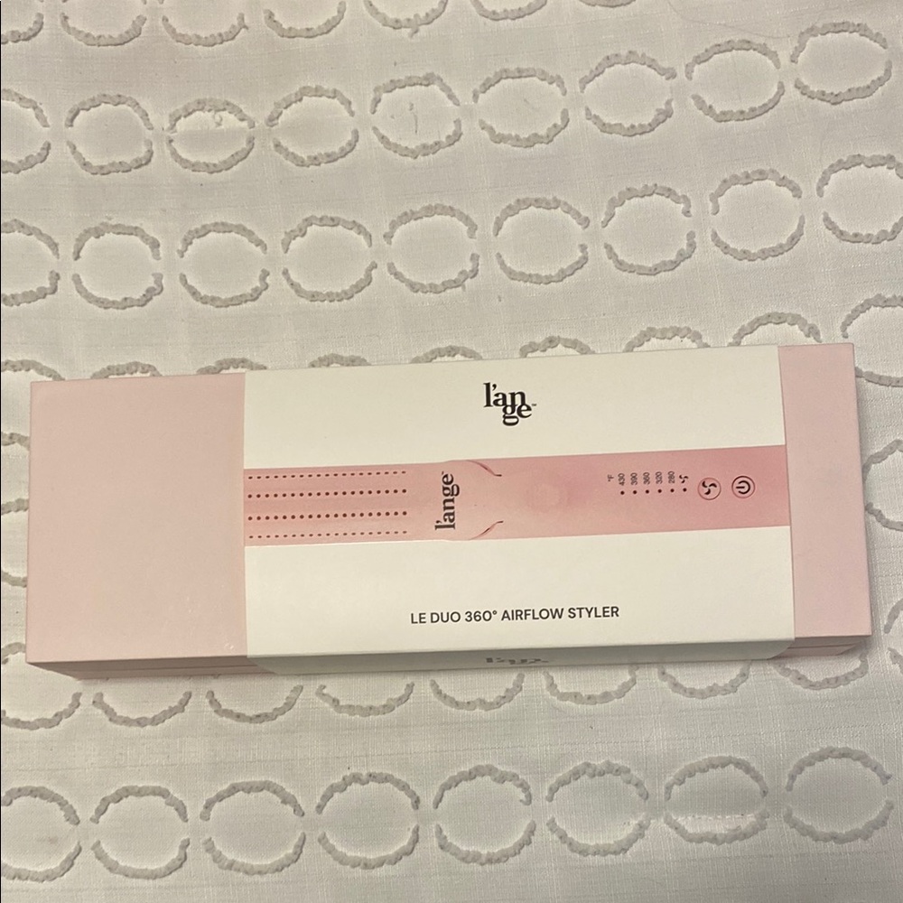 Lange Pink and White Hair Tool Minimalist Design